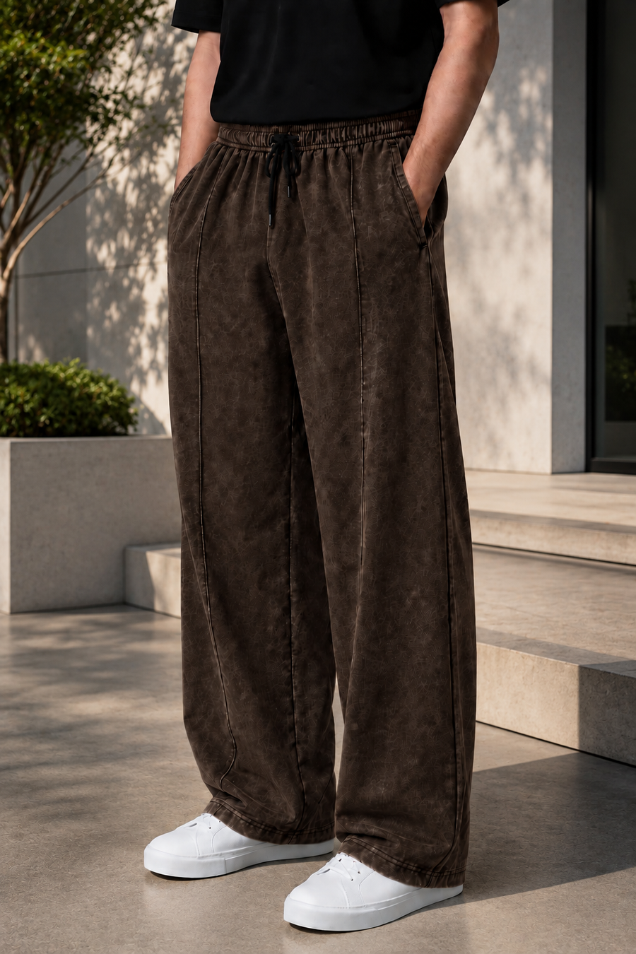 Pintage Acid Wash Baggy Trousers