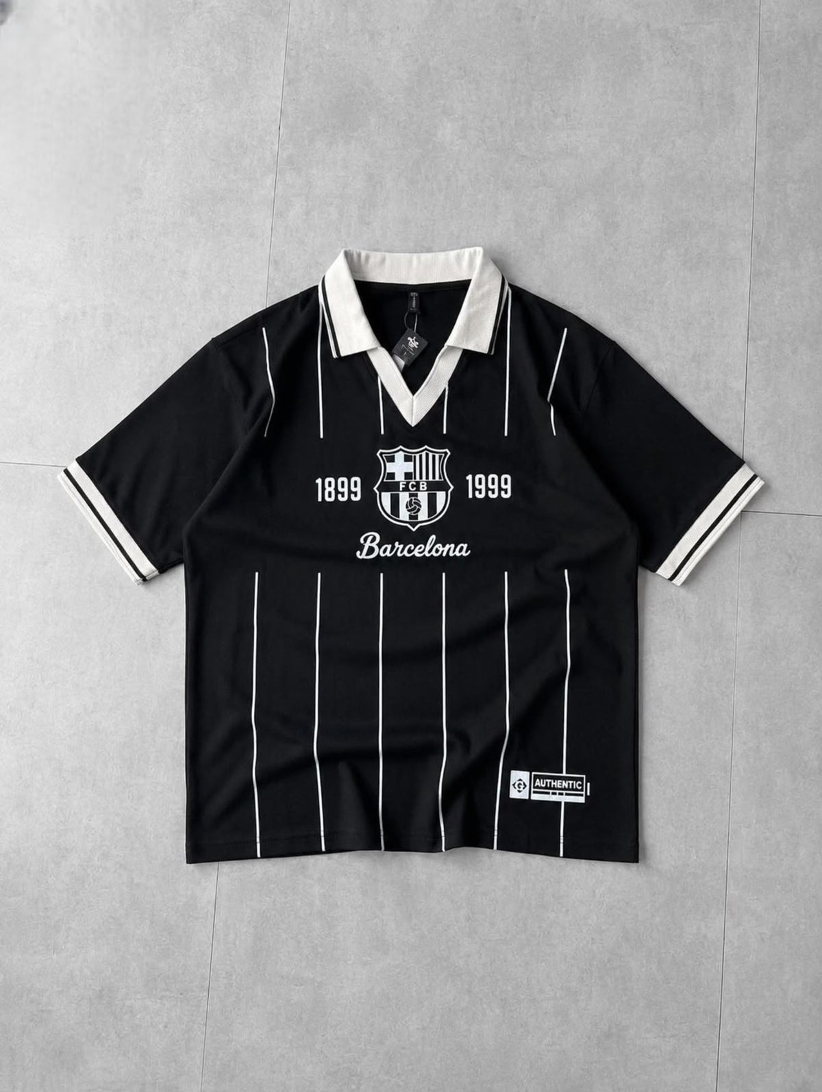 Barcelona Fcb V Neck Style Polo Drop