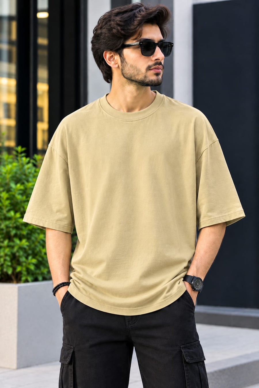 Plain Drop Shoulder T-Shirt